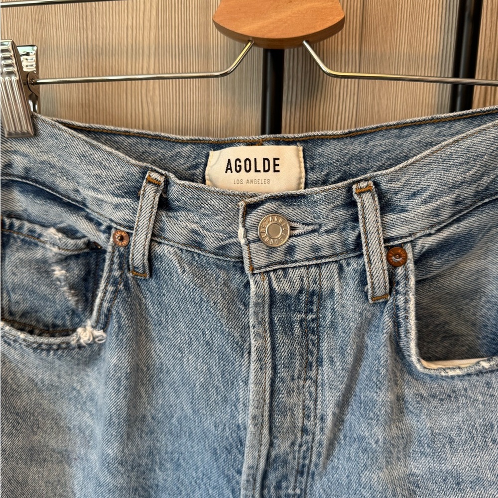 Agolde Blue Straight Jeans Vintage-Inspired Premium Denim